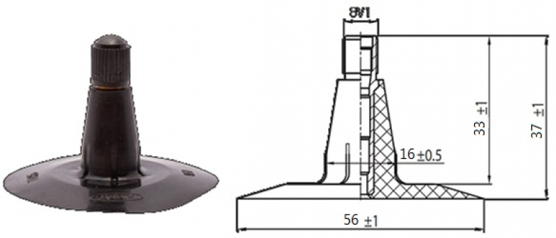 DET155 Камера для подъемников 12', р-р 4.00-12, вентиль TR-15 (4,00-12)