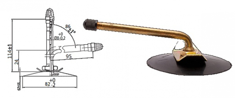 Камера для грузовиков 20", р-р 11.00-20, вентиль TR-177A (11,00-20)